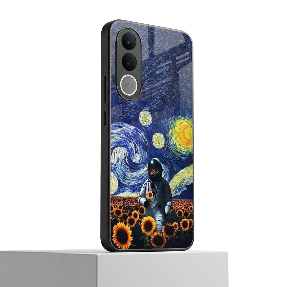 Cosmic Night vivo v70 fe mobile cover | shockproof glass phone case