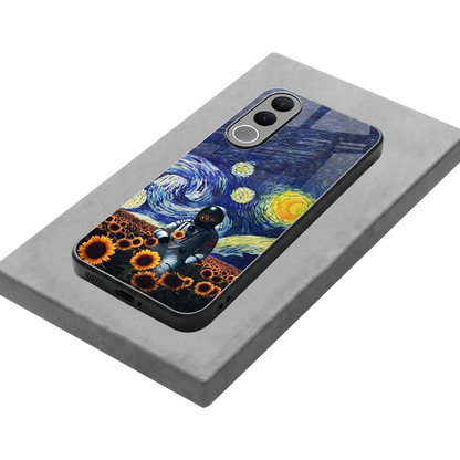 Cosmic Night stylish phone case for vivo v70 fe | glossy glass and slim fit