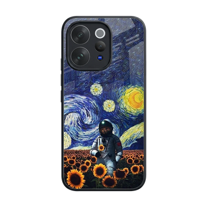 Cosmic Night back phone cover | glass case for vivo v70