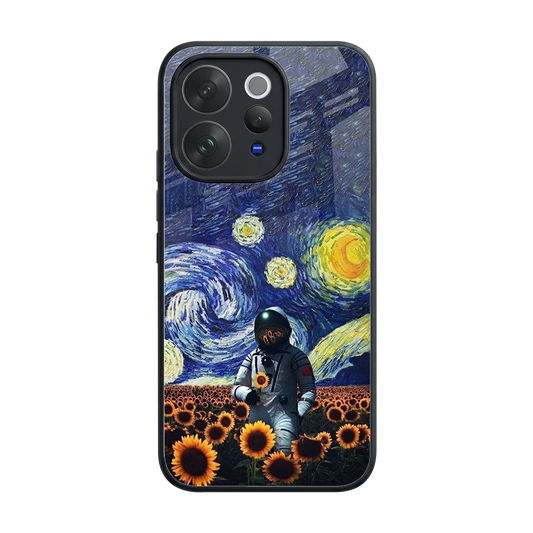 Cosmic Night back phone cover | glass case for vivo v70 elite