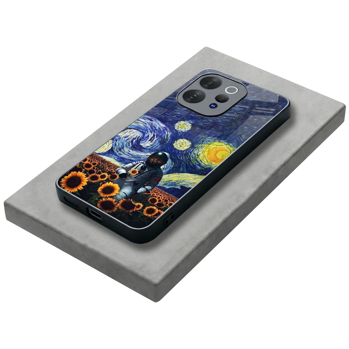 Cosmic Night stylish phone case for vivo v70 | glossy glass and slim fit