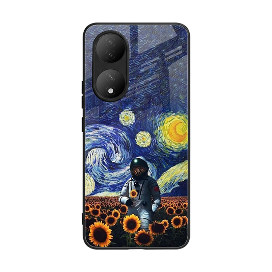 Cosmic Night back phone cover | glass case for Vivo-y100