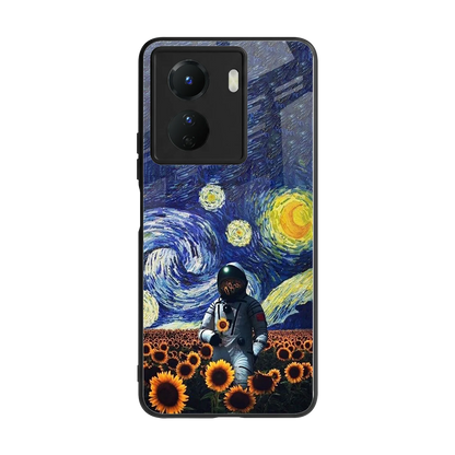 Cosmic Night back phone cover | glass case for vivo y16