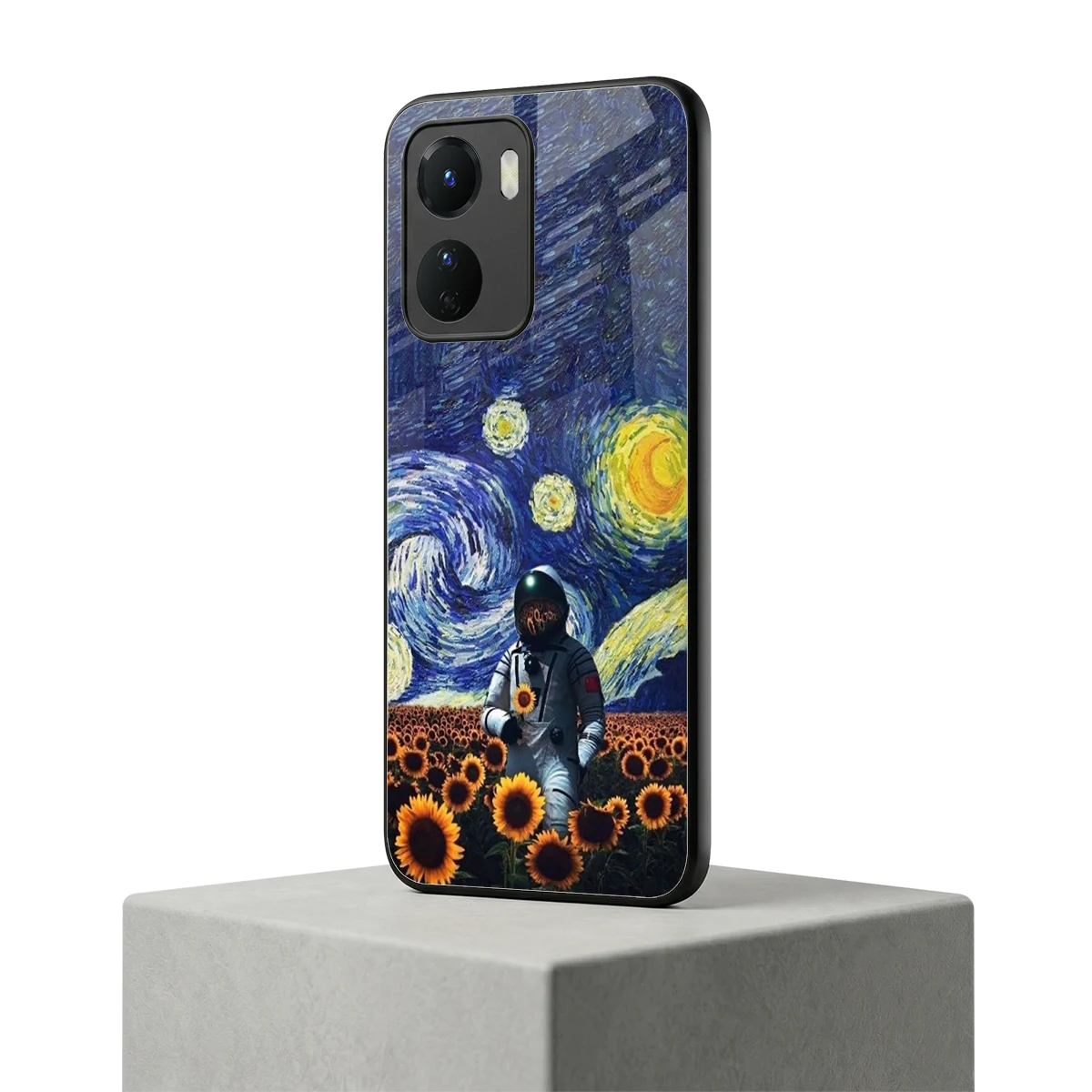 Cosmic Night vivo y16 mobile cover | shockproof glass phone case