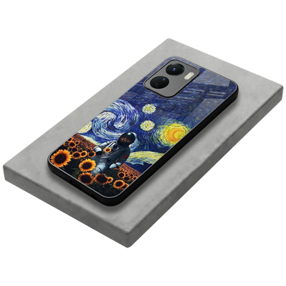 Cosmic Night stylish phone case for vivo y16 | glossy glass and slim fit