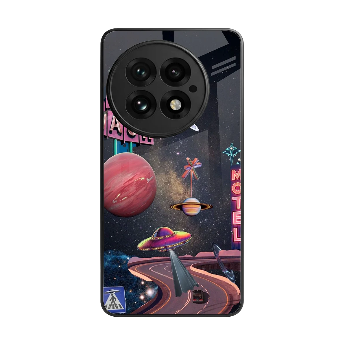 Cosmic Path back phone cover | glass case for oneplus 13