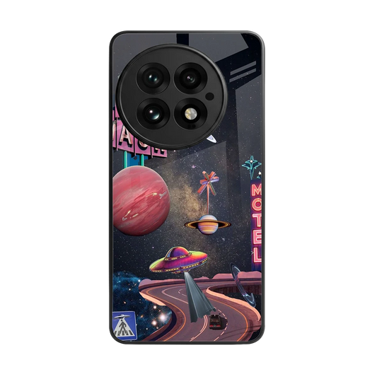 Cosmic Path back phone cover | glass case for oneplus 13