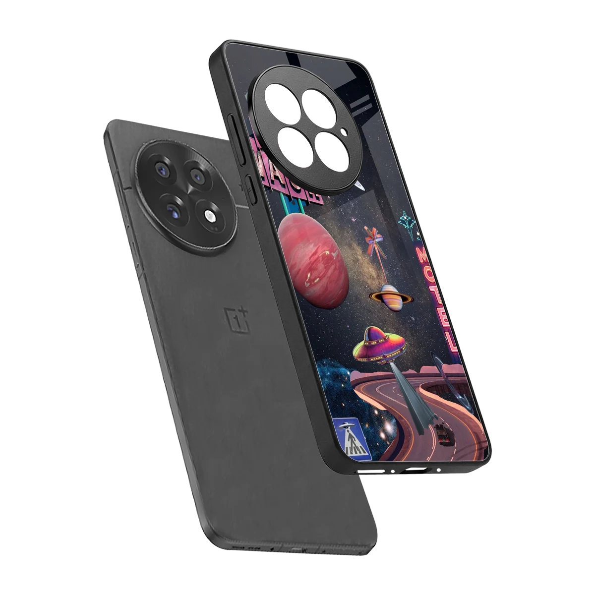 Cosmic Path sleek oneplus 13 cover with tempered glass back and TPU edges
