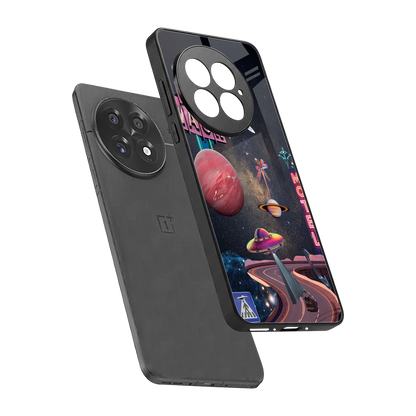 Cosmic Path sleek oneplus 13 cover with tempered glass back and TPU edges