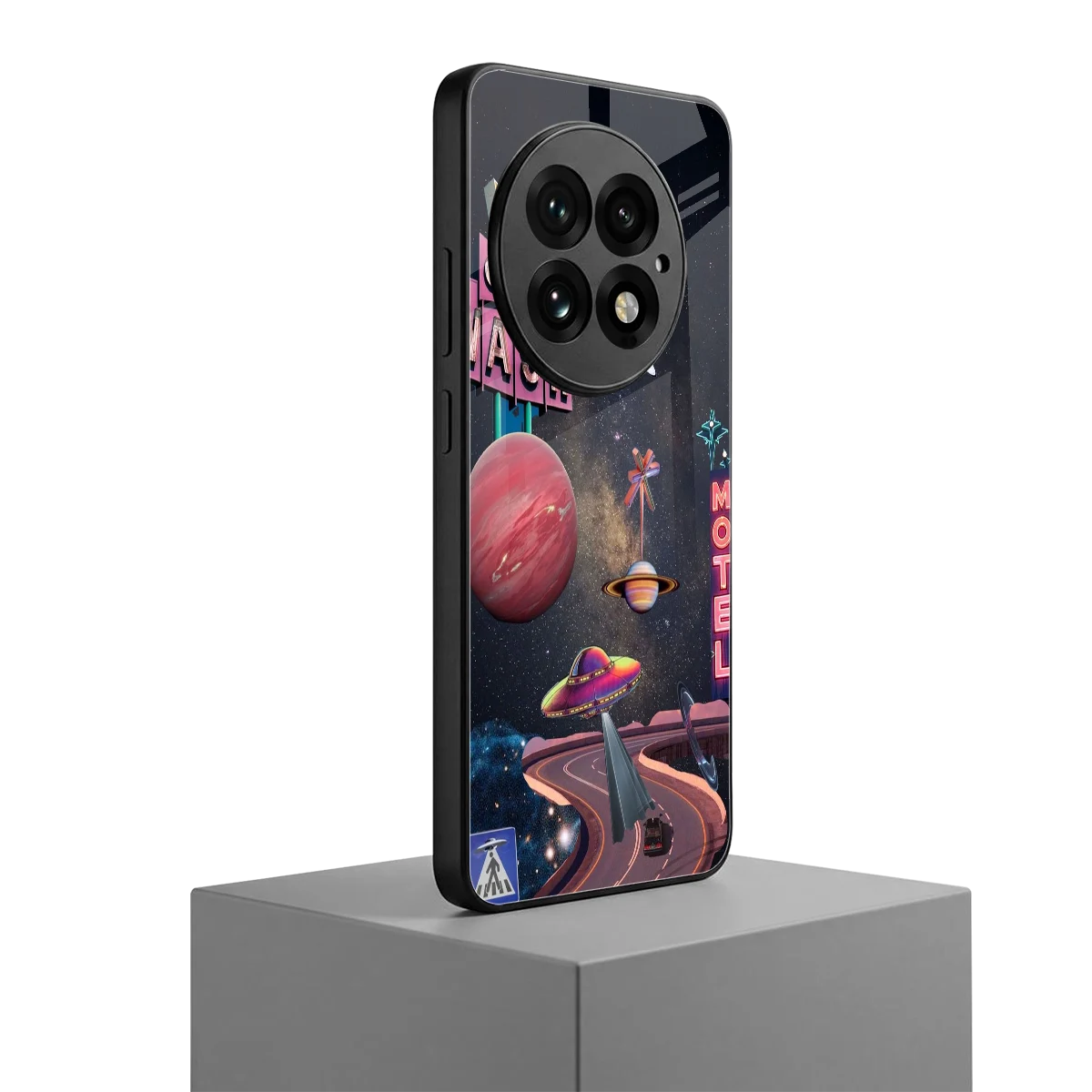 Cosmic Path oneplus 13 mobile cover | shockproof glass phone case