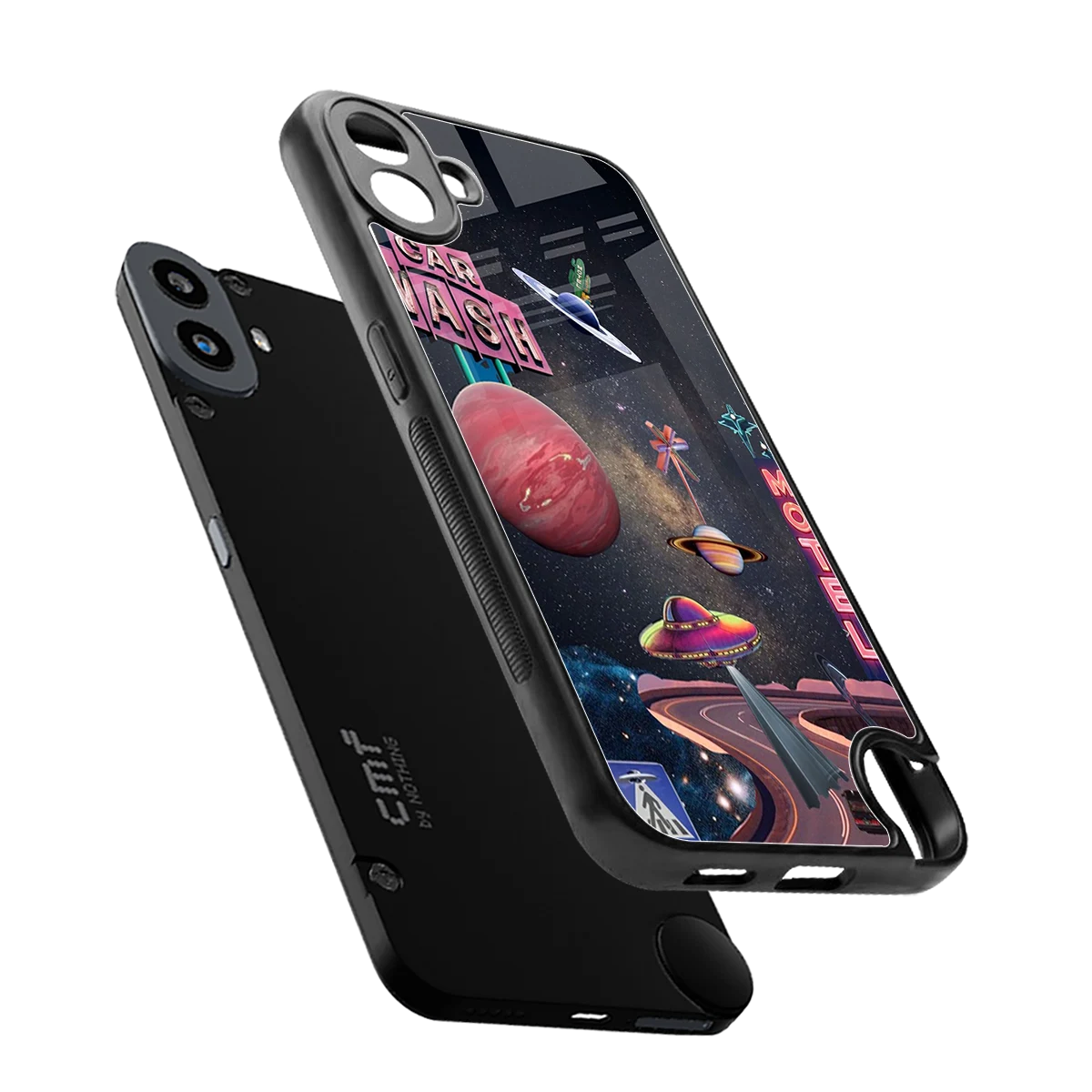 Cosmic Path sleek cmf nothing phone 1 cover with tempered glass back and TPU edges