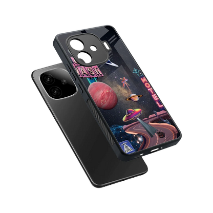 Cosmic Path sleek iqoo neo 10r 5g cover with tempered glass back and TPU edges