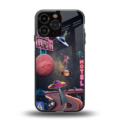 Cosmic Path back phone cover | glass case for iphone 14 pro max