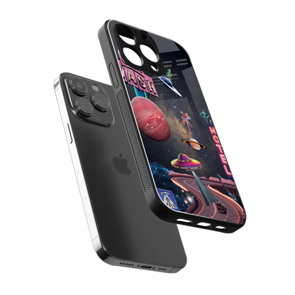 Cosmic Path sleek iphone 14 pro max cover with tempered glass back and TPU edges