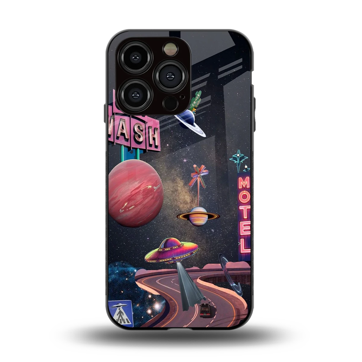 Cosmic Path back phone cover | glass case for iphone 13 pro