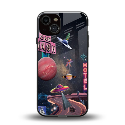 Cosmic Path back phone cover | glass case for iphone 13