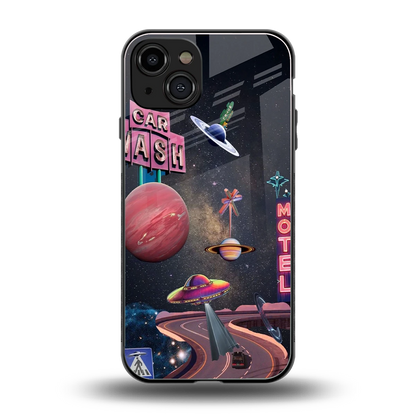 Cosmic Path back phone cover | glass case for iphone 15