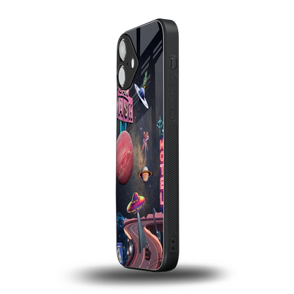 Cosmic Path iphone 16 plus mobile cover | shockproof glass phone case