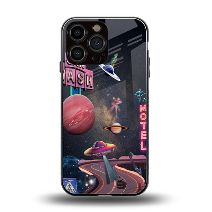 Cosmic Path back phone cover | glass case for iphone 16 pro max