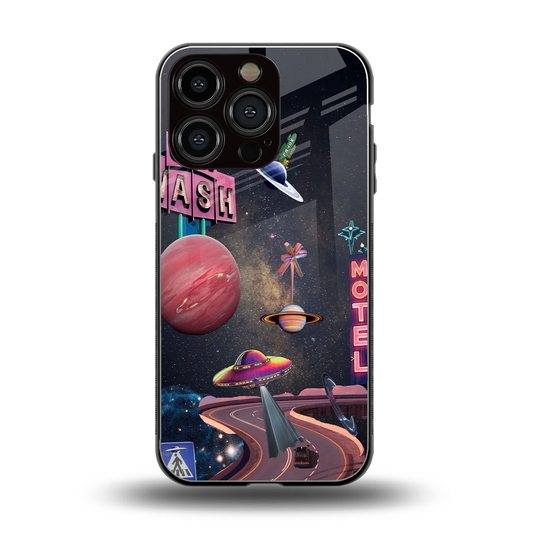 Cosmic Path back phone cover | glass case for iphone 16 pro