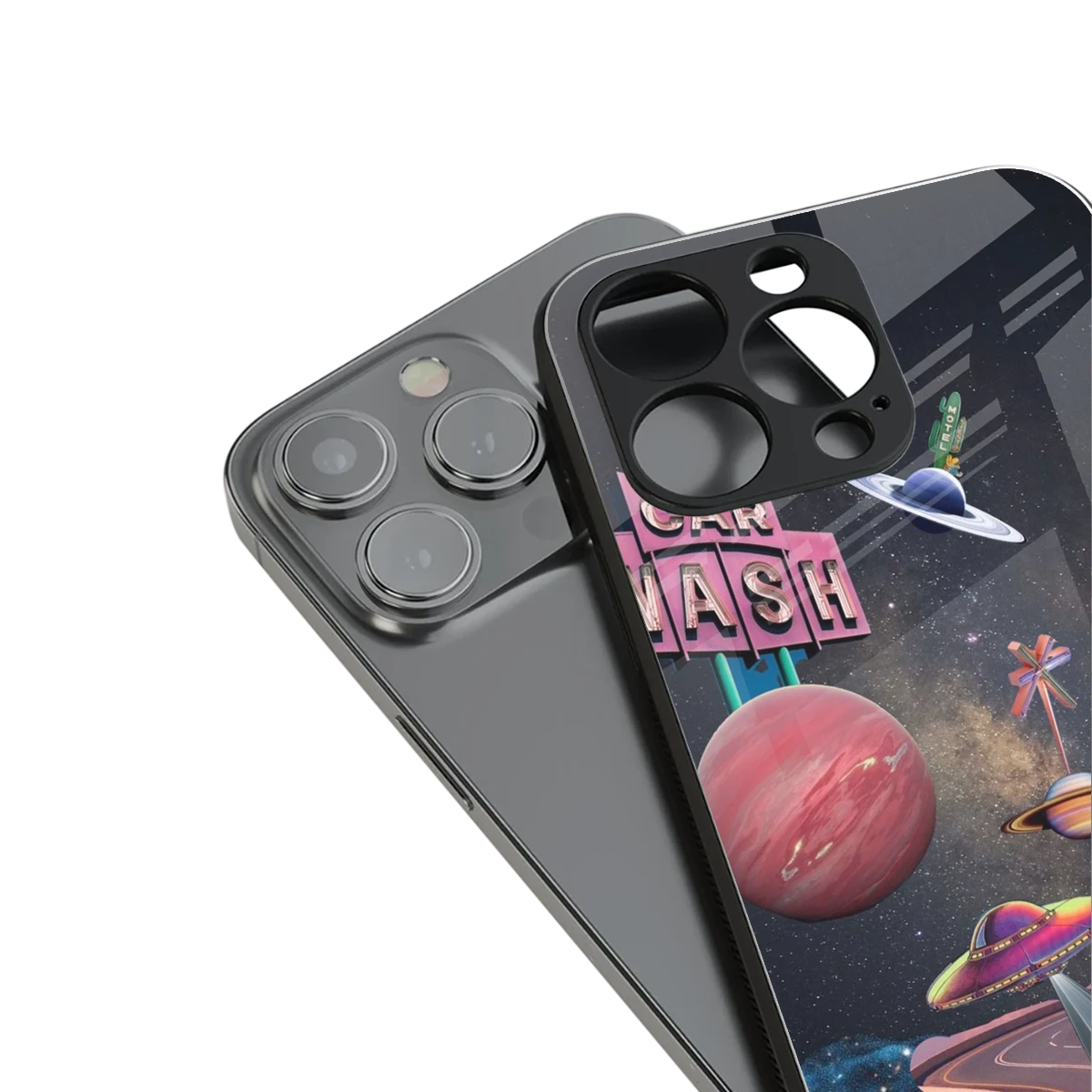 Cosmic Path stylish phone case for iphone 13 pro | glossy glass and slim fit
