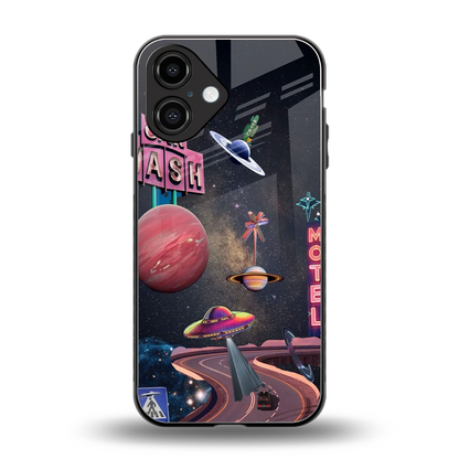 Cosmic Path back phone cover | glass case for iphone 16