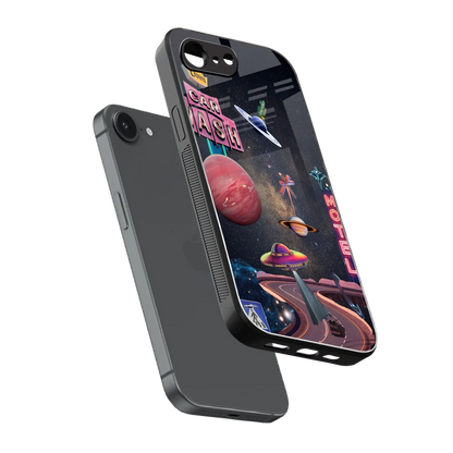 Cosmic Path sleek iphone 16e cover with tempered glass back and TPU edges