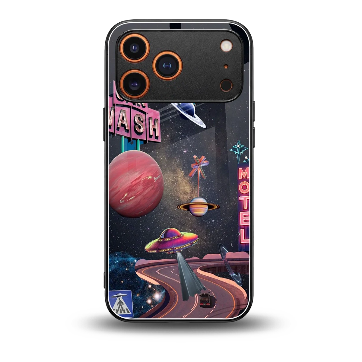 Cosmic Path back phone cover | glass case for iphone 17 pro