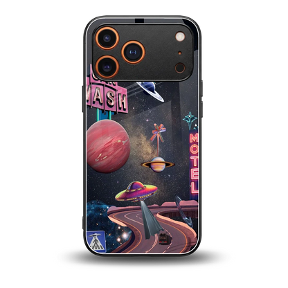 Cosmic Path back phone cover | glass case for iphone 17 pro