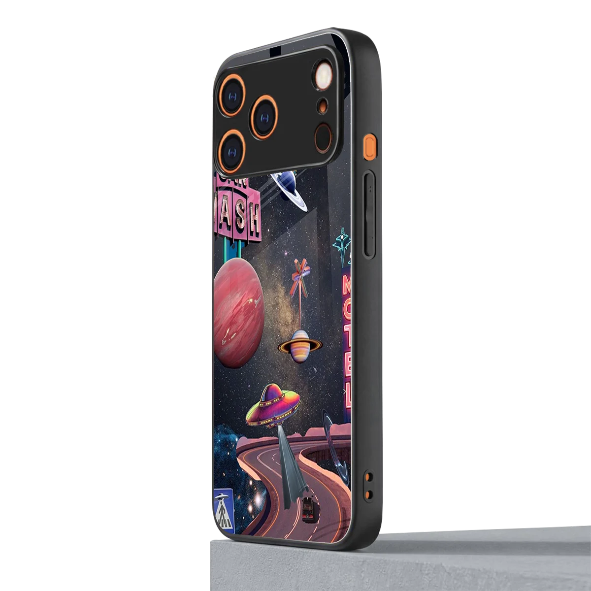 Cosmic Path iphone 17 pro mobile cover | shockproof glass phone case
