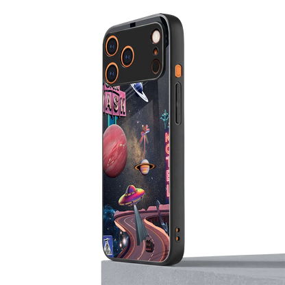 Cosmic Path iphone 17 pro mobile cover | shockproof glass phone case