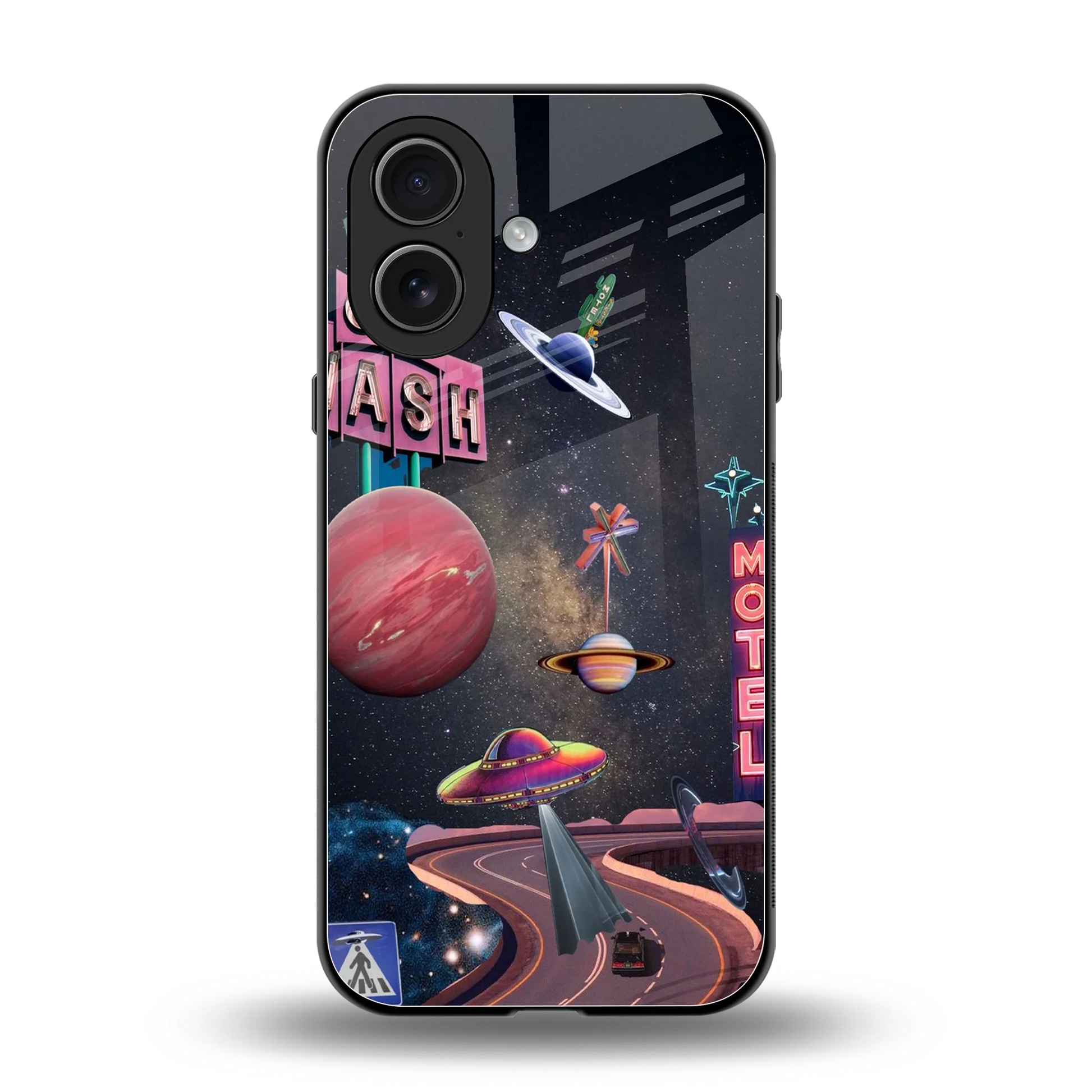 Cosmic Path back phone cover | glass case for iphone 17