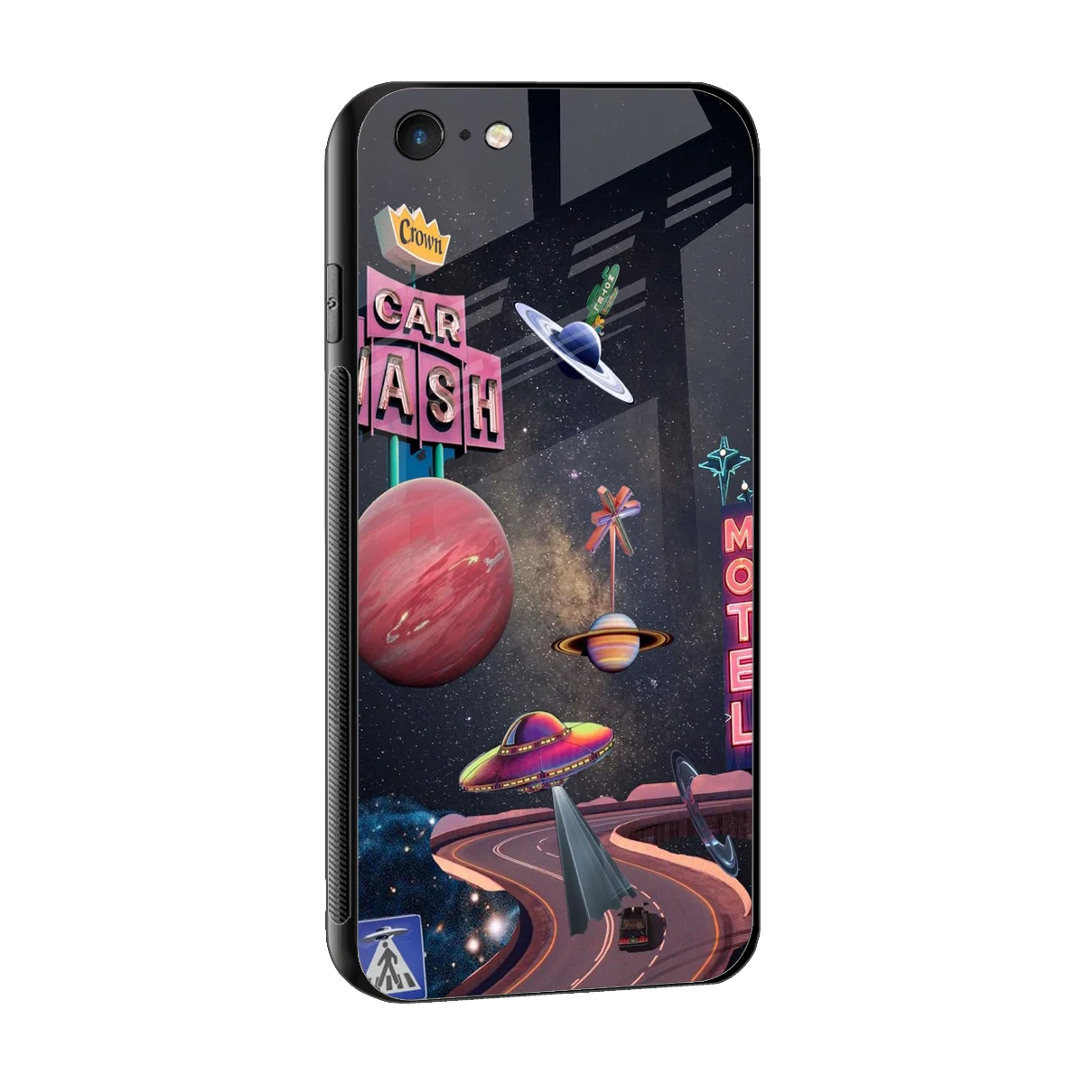 Cosmic Path sleek iphone 6s cover with tempered glass back and TPU edges