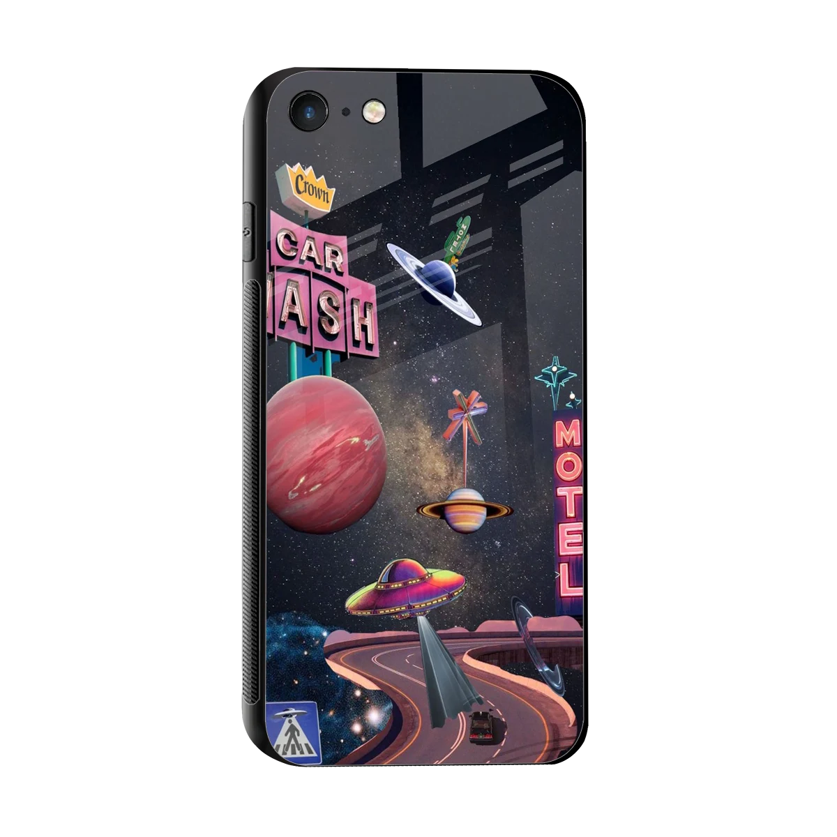 Cosmic Path sleek iphone 7 cover with tempered glass back and TPU edges