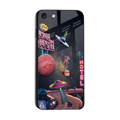 Cosmic Path sleek iphone 7 cover with tempered glass back and TPU edges