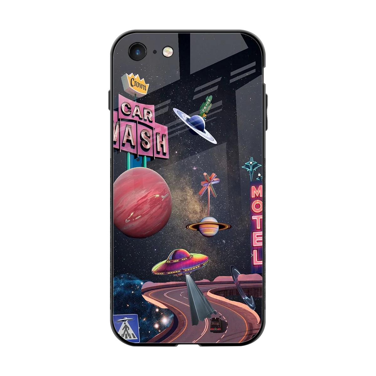 Cosmic Path back phone cover | glass case for iphone 7