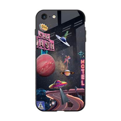 Cosmic Path back phone cover | glass case for iphone 7
