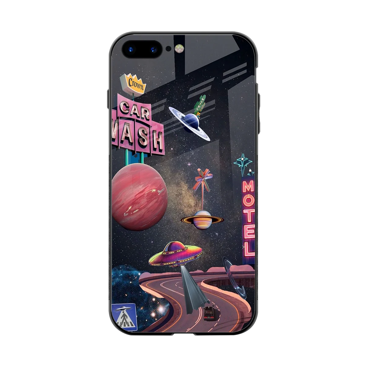 Cosmic Path back phone cover | glass case for iphone 8 plus
