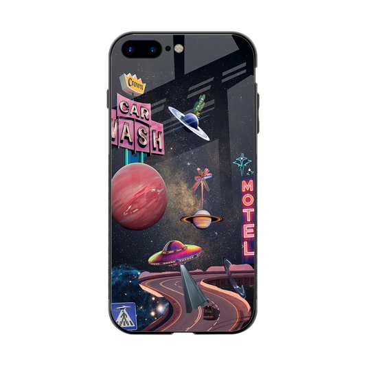 Cosmic Path back phone cover | glass case for iphone 8 plus