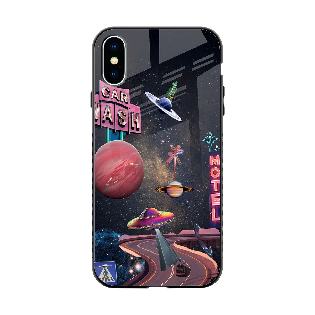 Cosmic Path back phone cover | glass case for iphone xs