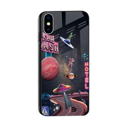 Cosmic Path sleek iphone x cover with tempered glass back and TPU edges