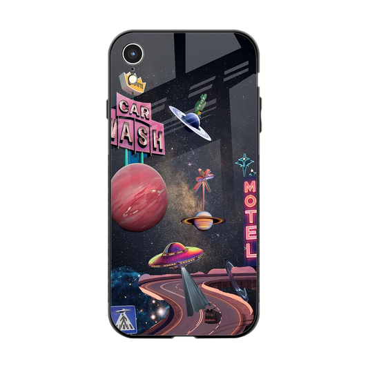 Cosmic Path back phone cover | glass case for iphone xr