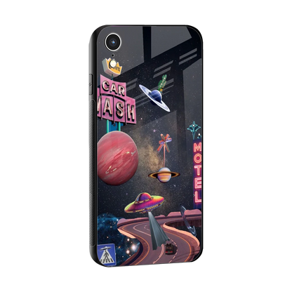 Cosmic Path sleek iphone xr cover with tempered glass back and TPU edges