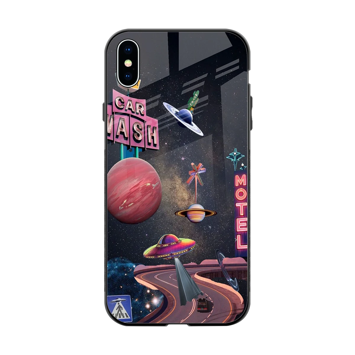 Cosmic Path back phone cover | glass case for iphone xs max