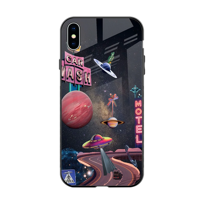 Cosmic Path back phone cover | glass case for iphone xs max