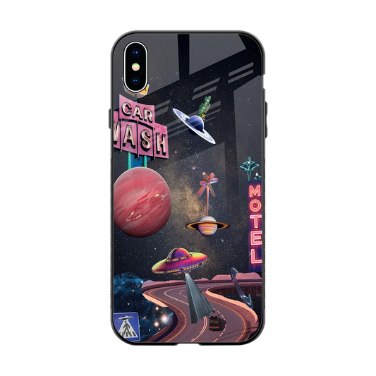 Cosmic Path back phone cover | glass case for iphone xs max