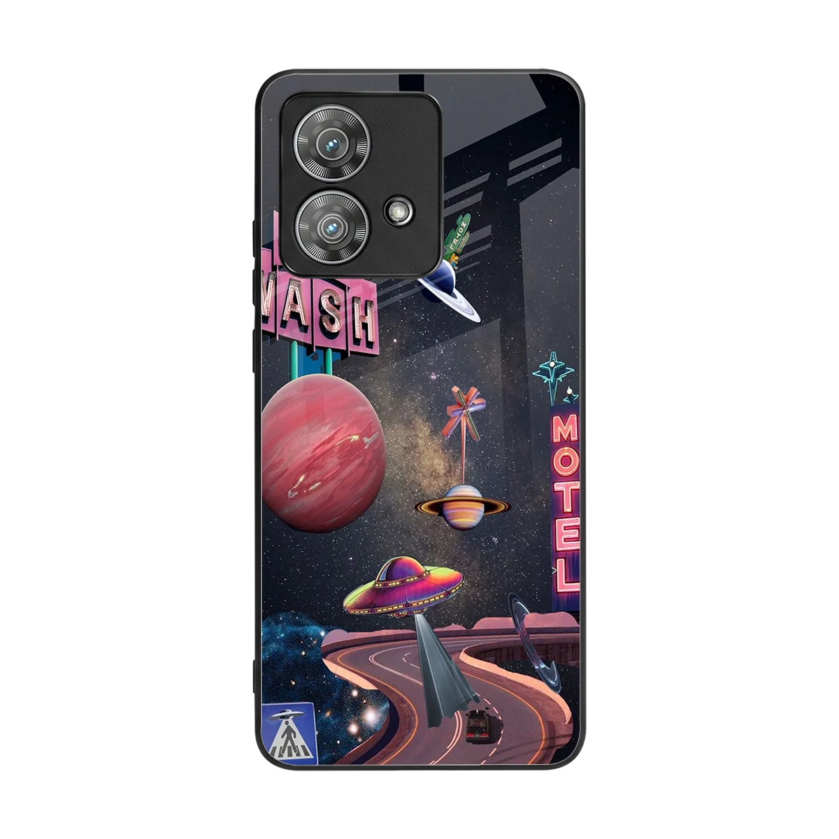 Cosmic Path back phone cover | glass case for motorola edge 40 neo 5g