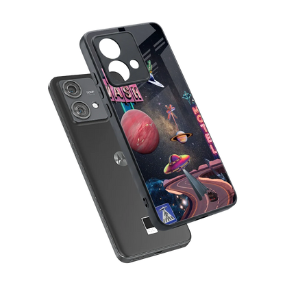 Cosmic Path sleek motorola edge 40 neo 5g cover with tempered glass back and TPU edges