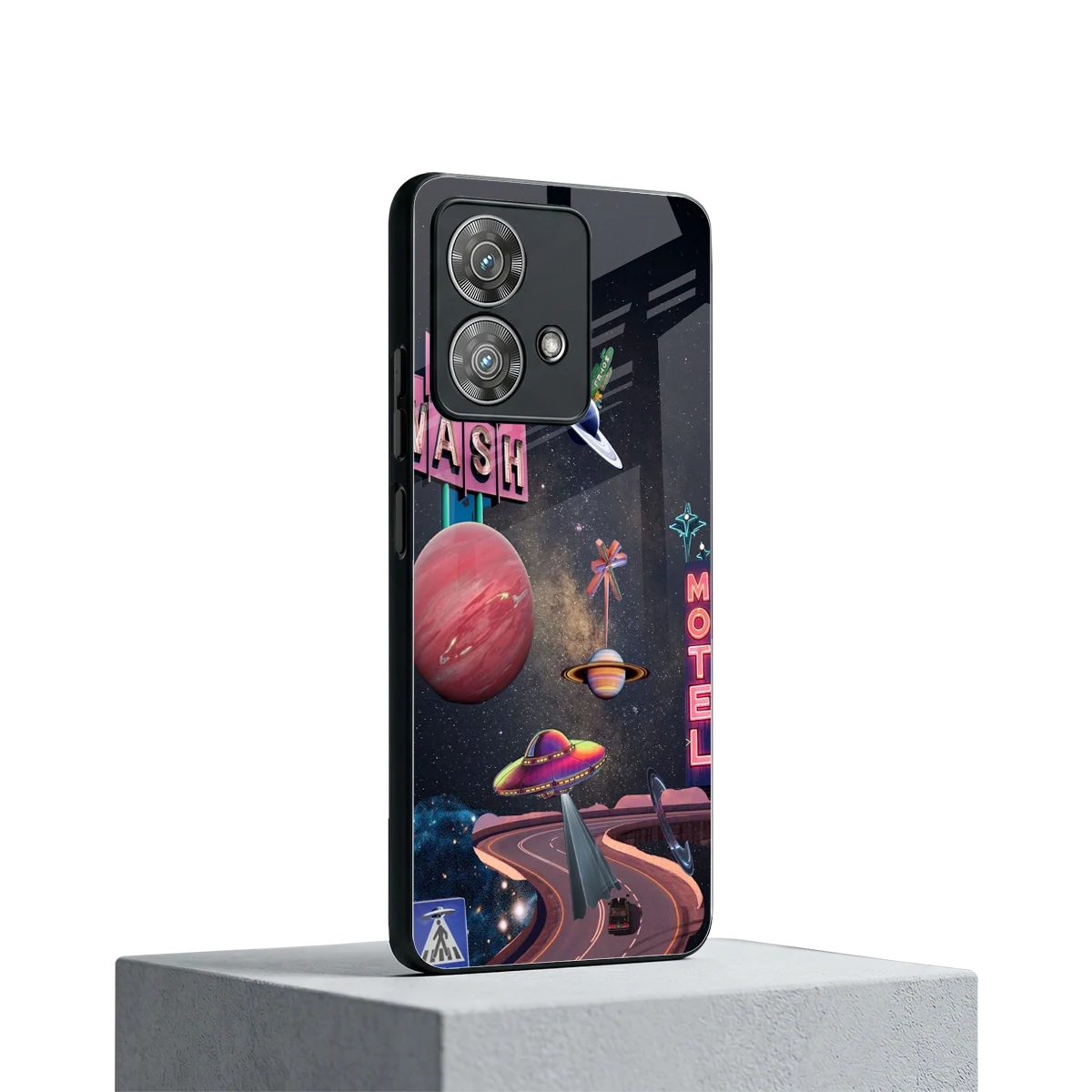Cosmic Path motorola edge 40 neo 5g mobile cover | shockproof glass phone case