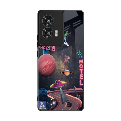 Cosmic Path back phone cover | glass case for motorola edge 50 fusion